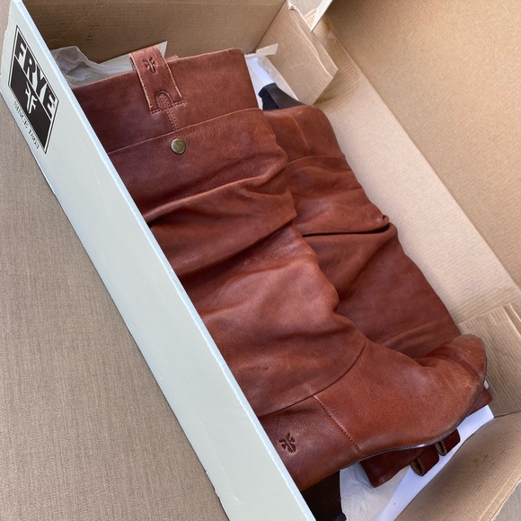 Frye Jenny Double Leather Boots - Picture 4 of 10